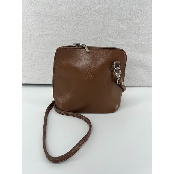 Vera Pelle Handbags - Vera Pelle Cross Body Handbag Leather Tan Made in Italy